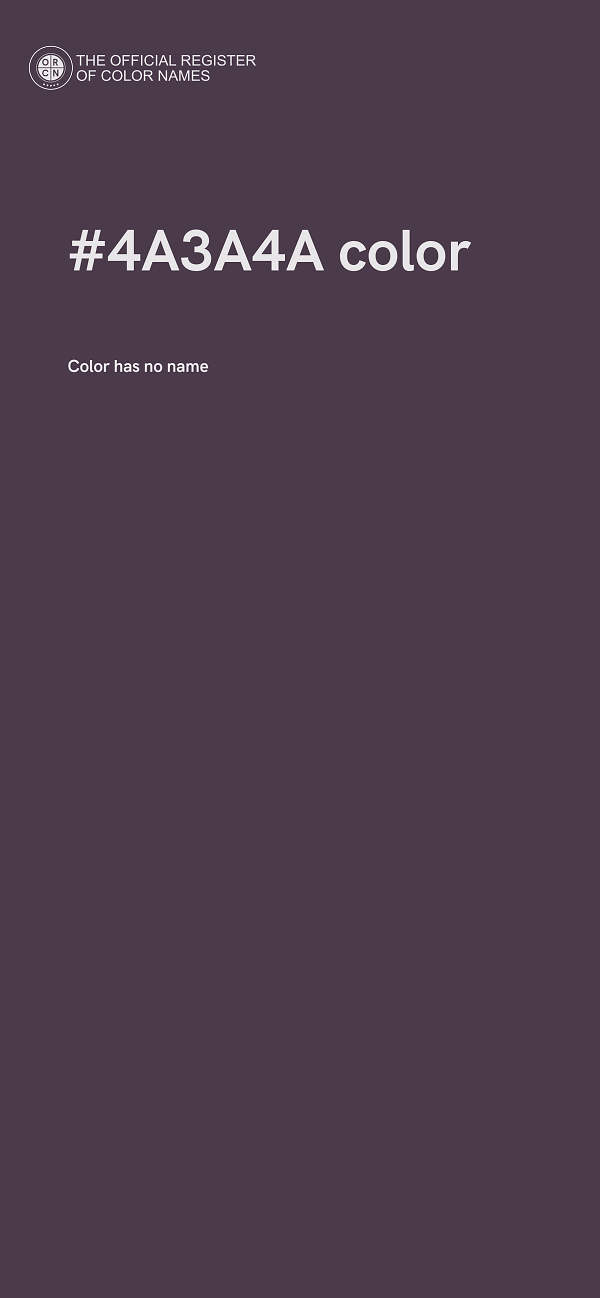 #4A3A4A color image