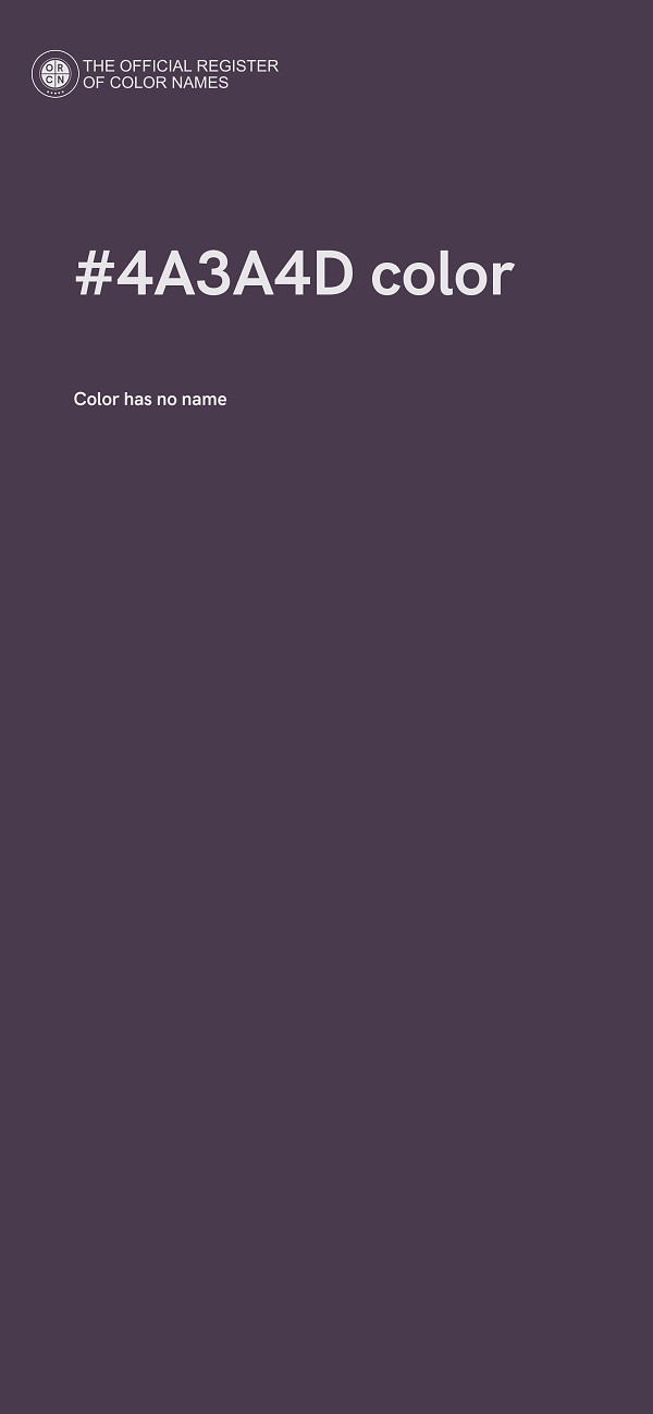#4A3A4D color image