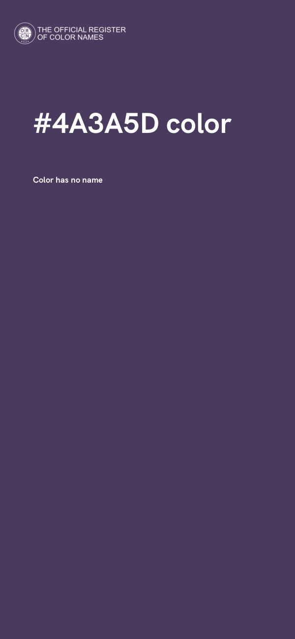 #4A3A5D color image