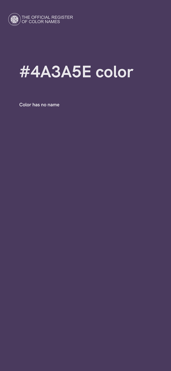 #4A3A5E color image