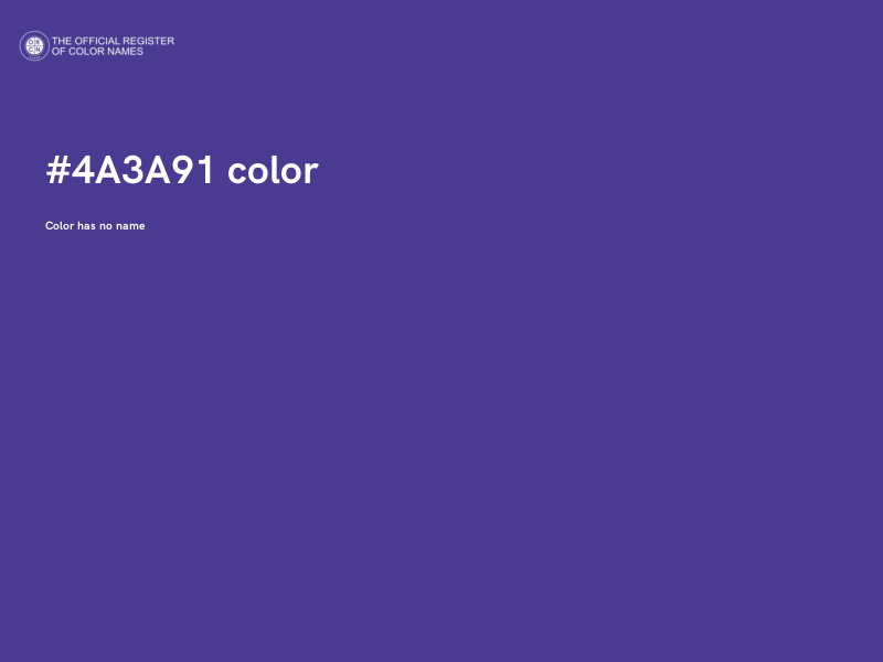 #4A3A91 color image