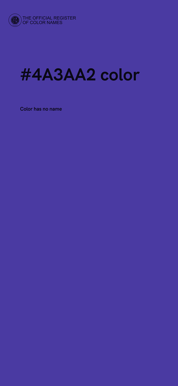 #4A3AA2 color image