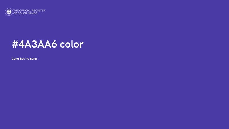 #4A3AA6 color image