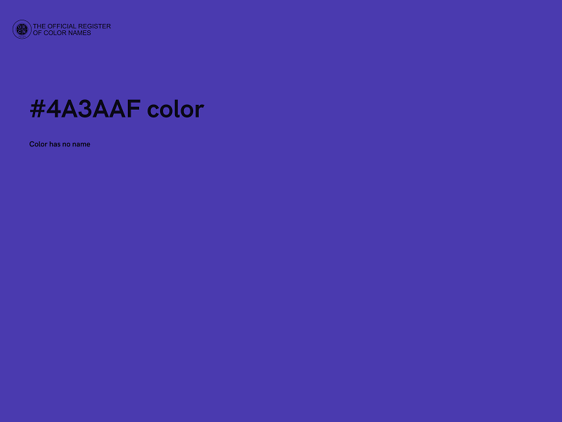 #4A3AAF color image