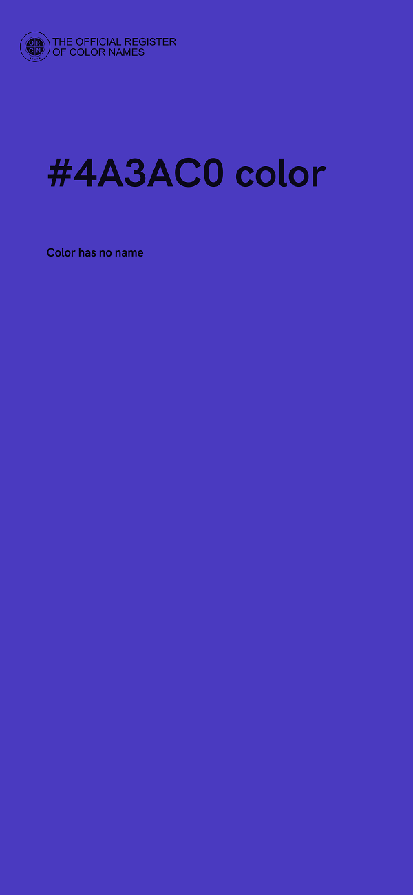 #4A3AC0 color image