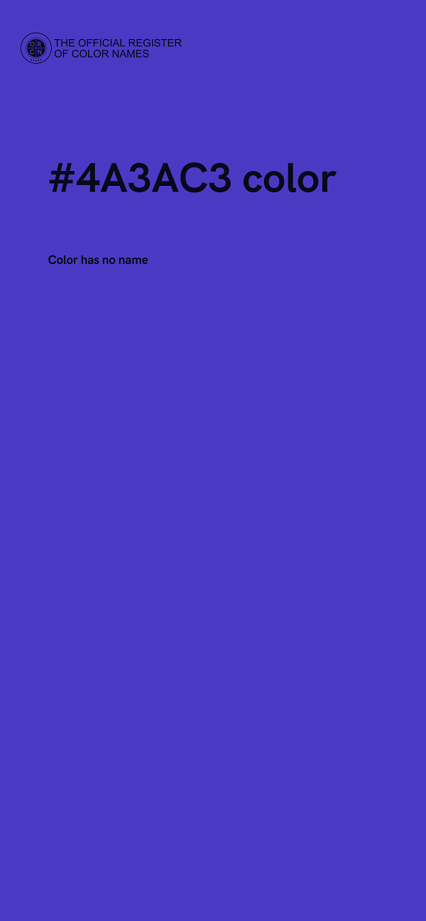 #4A3AC3 color image