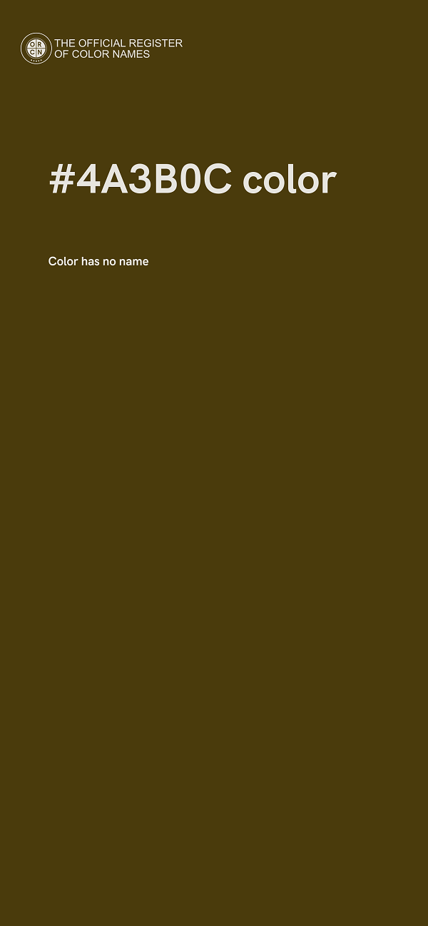 #4A3B0C color image