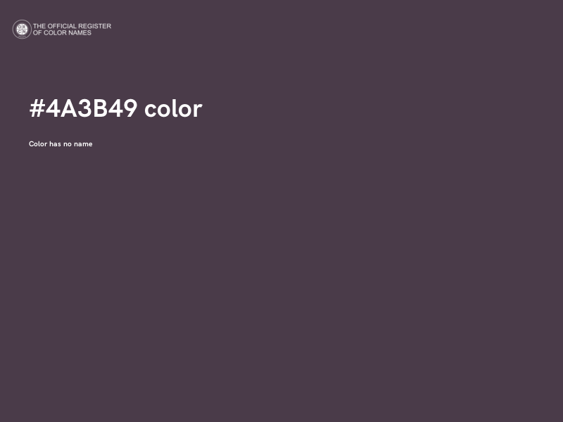 #4A3B49 color image