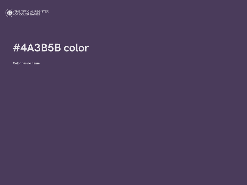 #4A3B5B color image