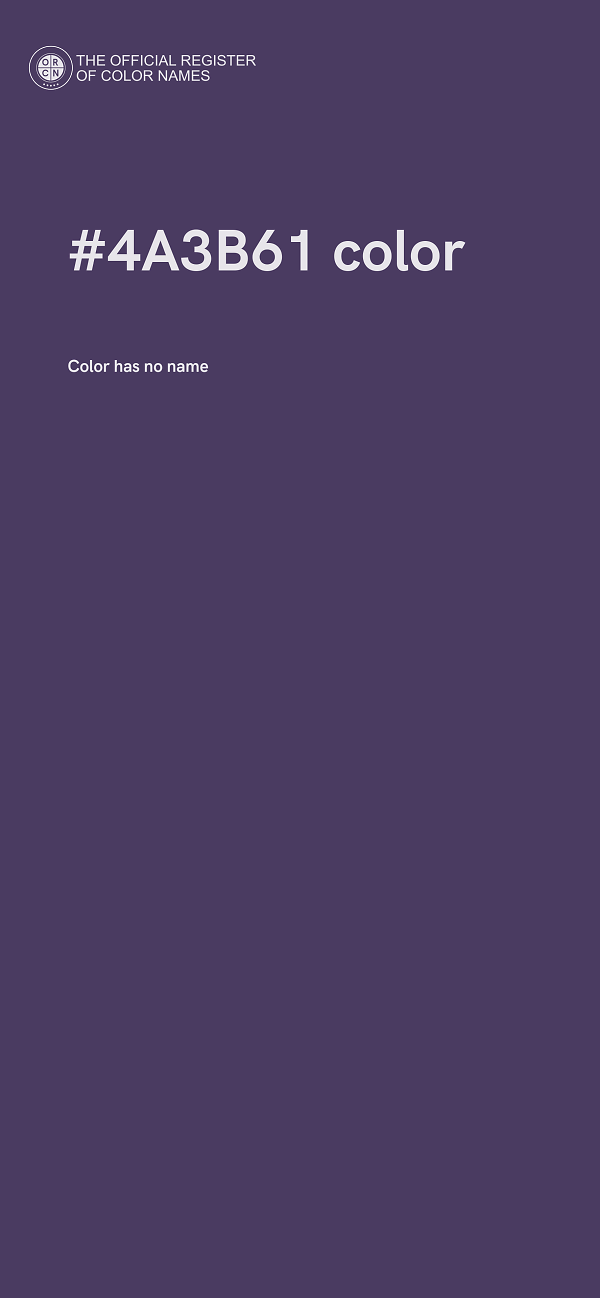 #4A3B61 color image