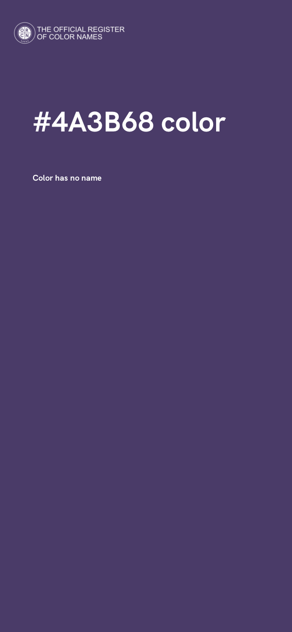 #4A3B68 color image