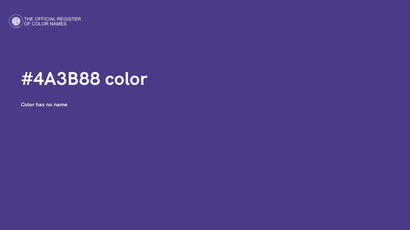 #4A3B88 color image