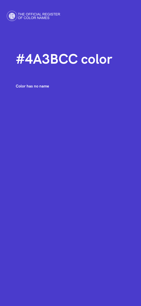 #4A3BCC color image