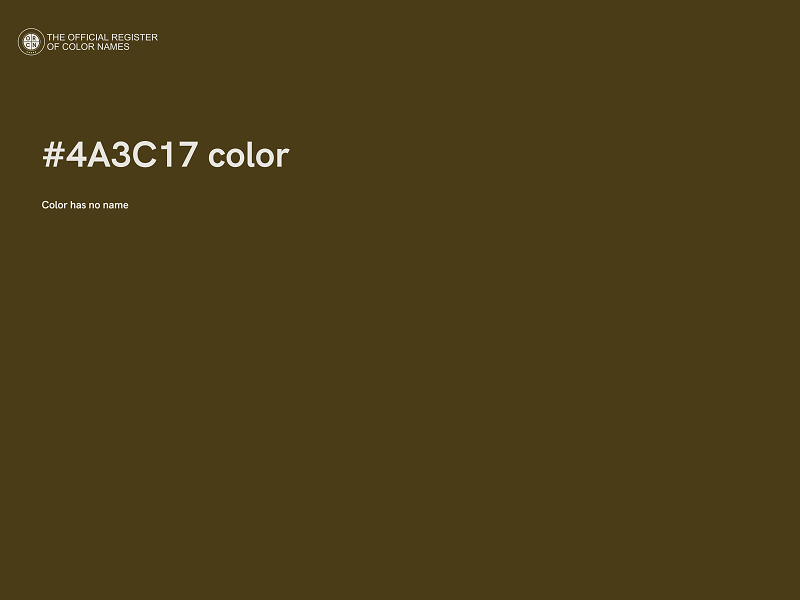 #4A3C17 color image