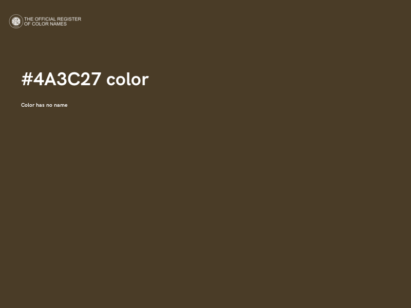 #4A3C27 color image