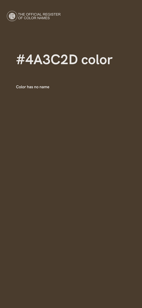 #4A3C2D color image