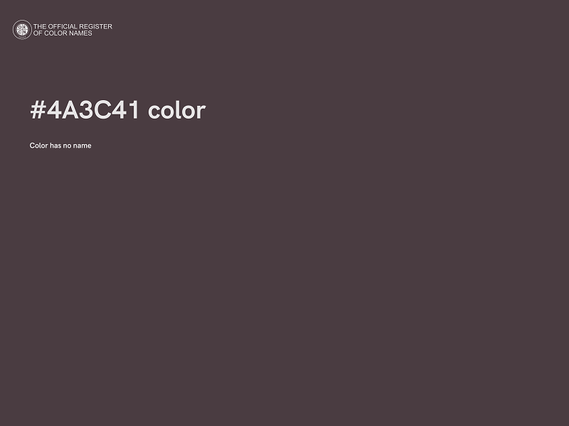 #4A3C41 color image