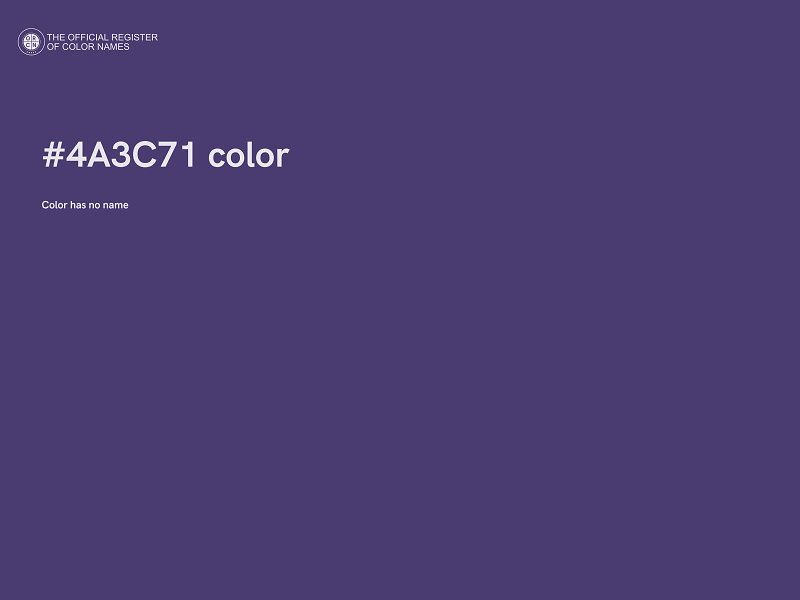 #4A3C71 color image
