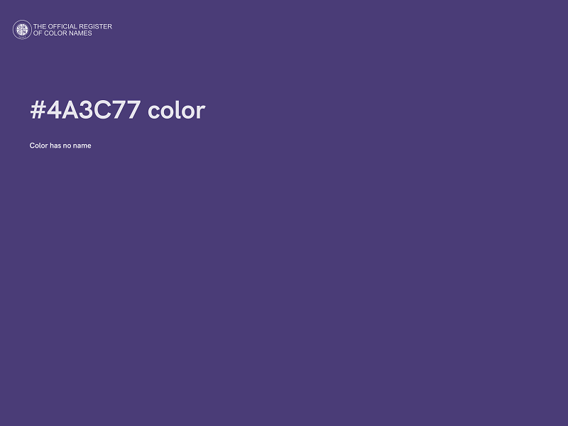 #4A3C77 color image
