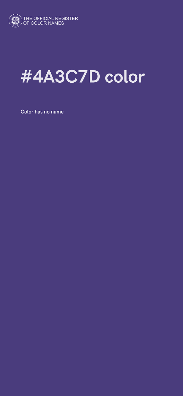 #4A3C7D color image