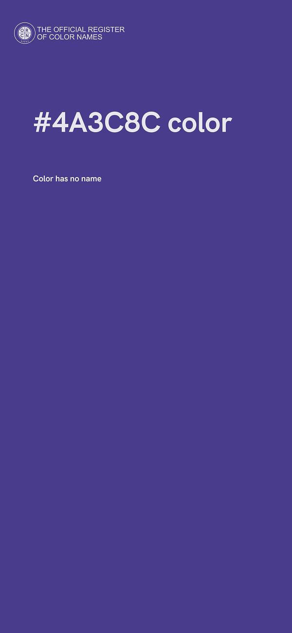 #4A3C8C color image