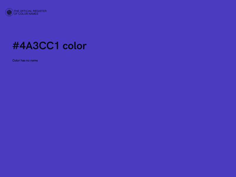 #4A3CC1 color image