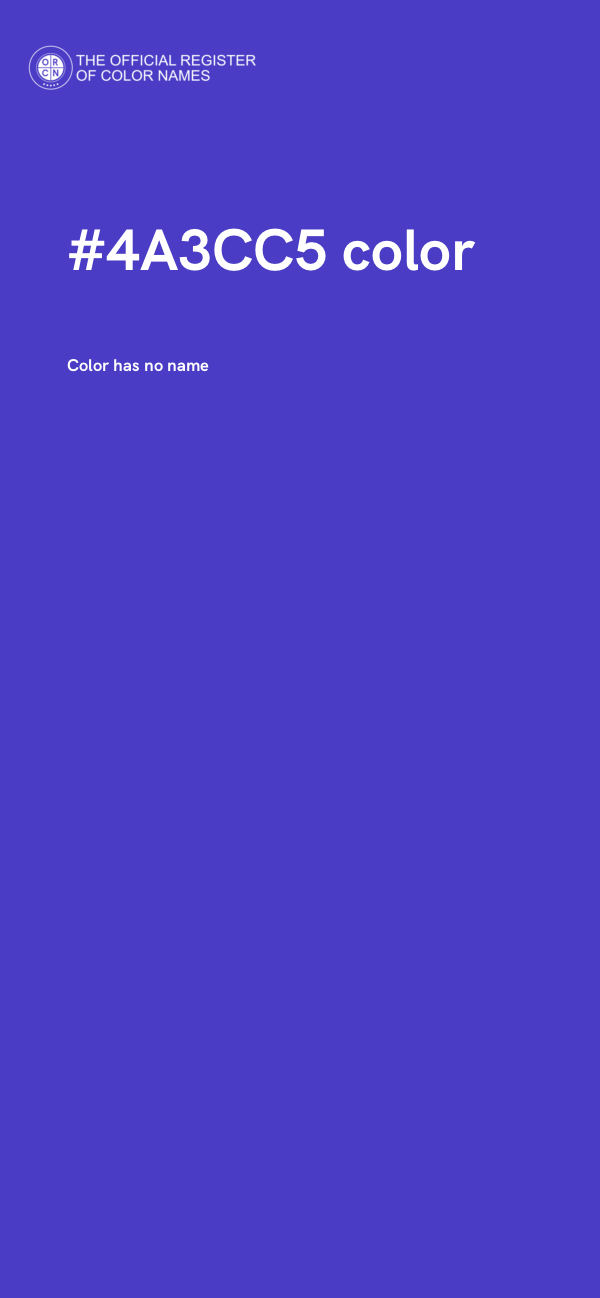 #4A3CC5 color image