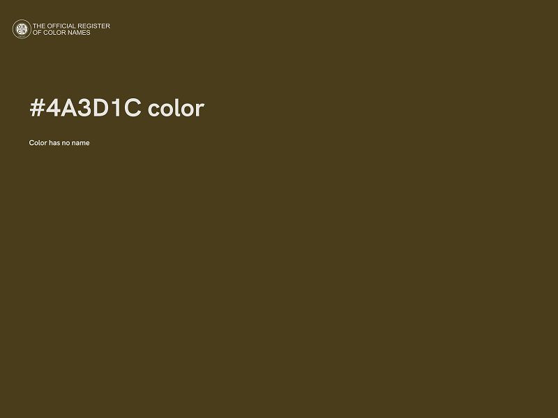 #4A3D1C color image