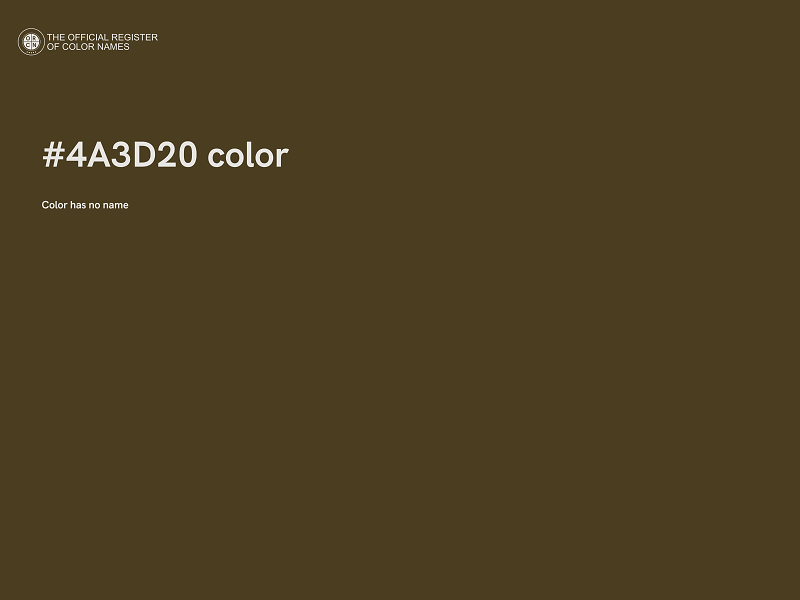 #4A3D20 color image