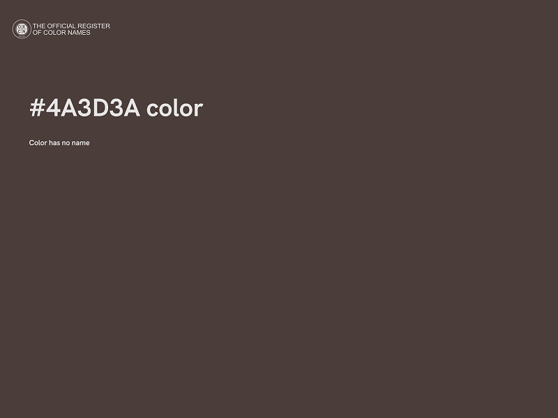 #4A3D3A color image