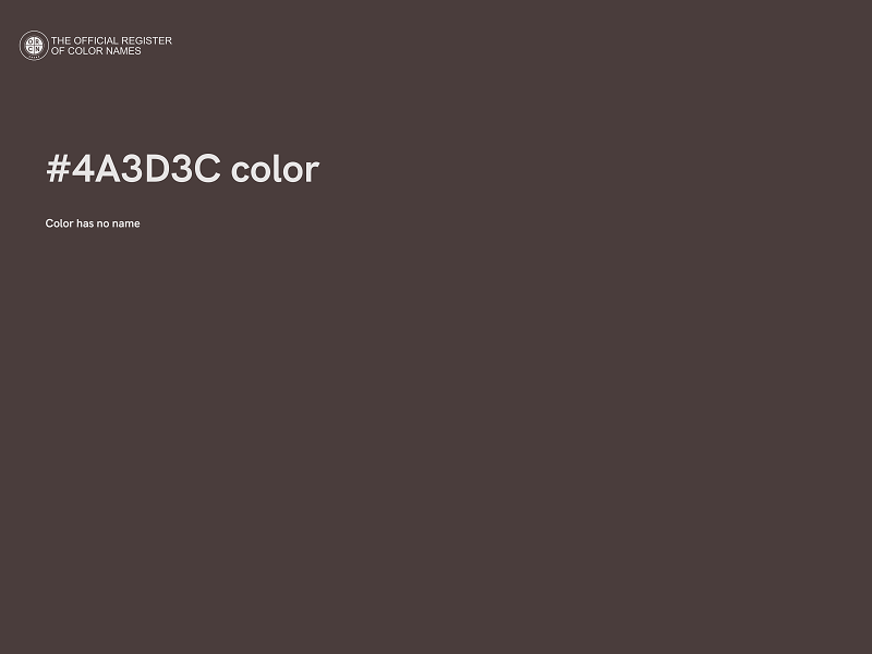 #4A3D3C color image