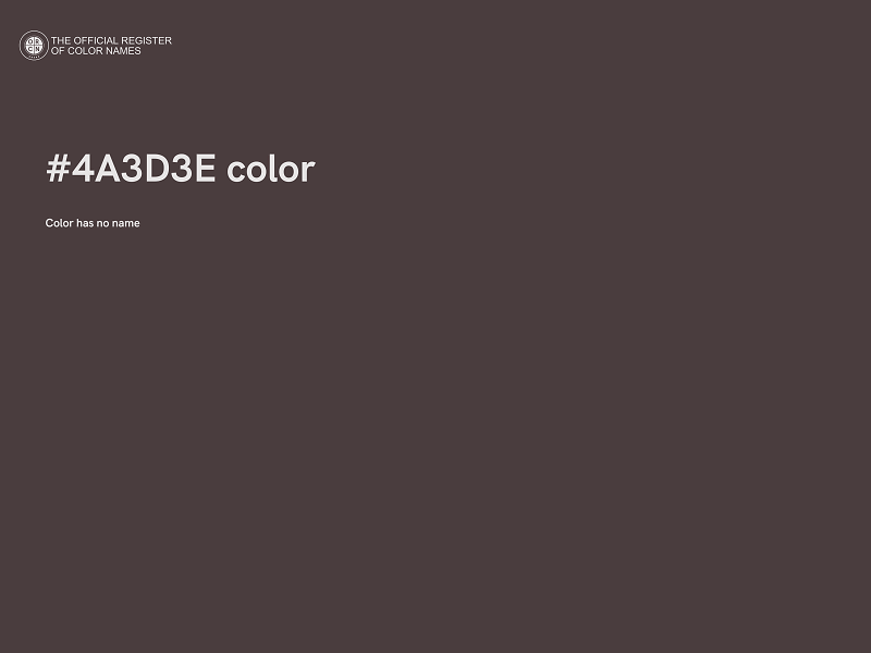 #4A3D3E color image