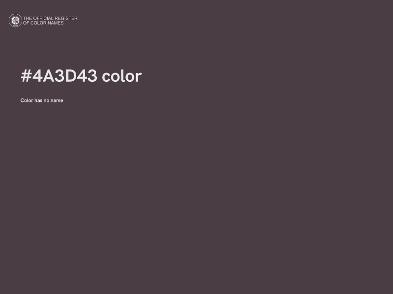 #4A3D43 color image