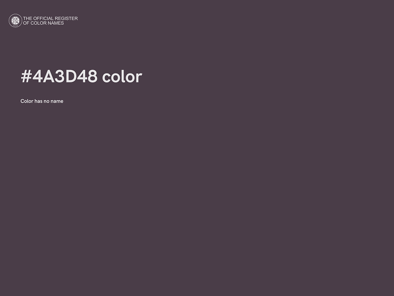 #4A3D48 color image