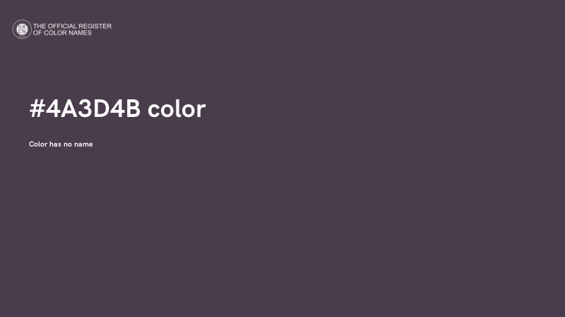 #4A3D4B color image