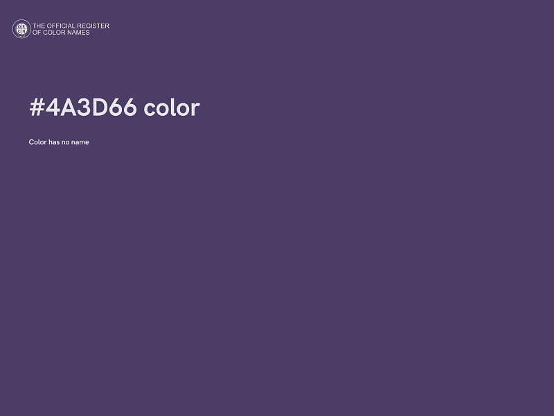 #4A3D66 color image