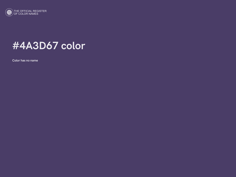 #4A3D67 color image