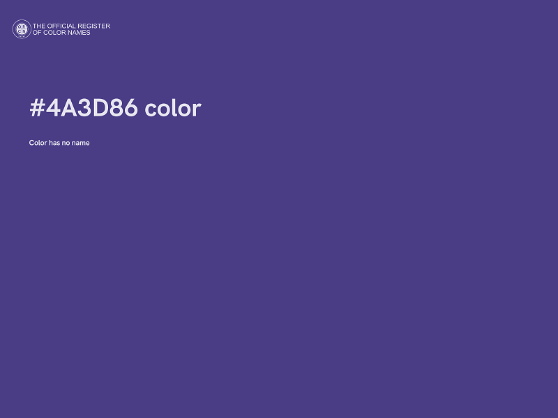 #4A3D86 color image