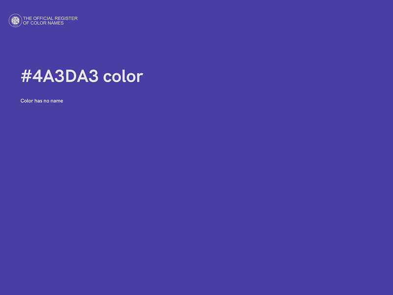 #4A3DA3 color image