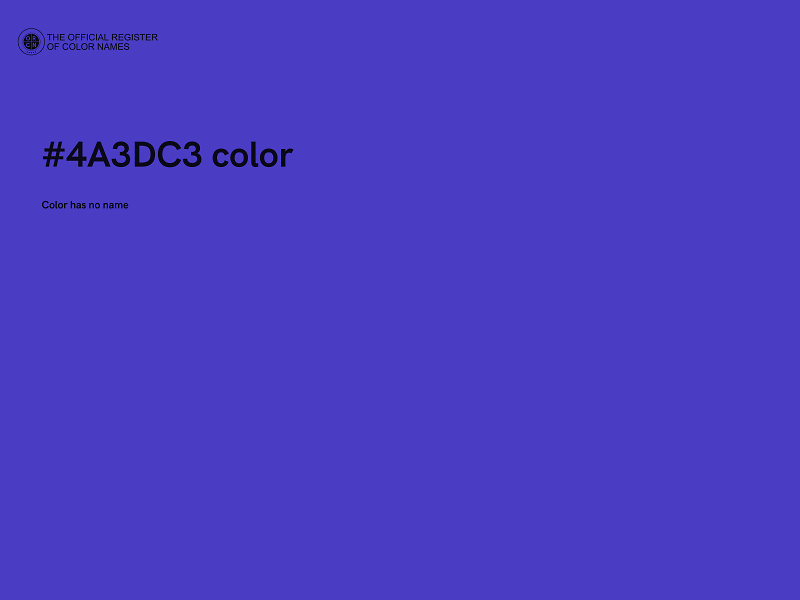 #4A3DC3 color image