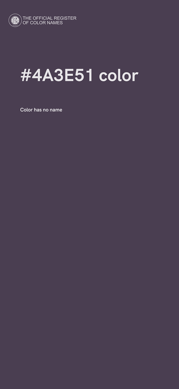 #4A3E51 color image