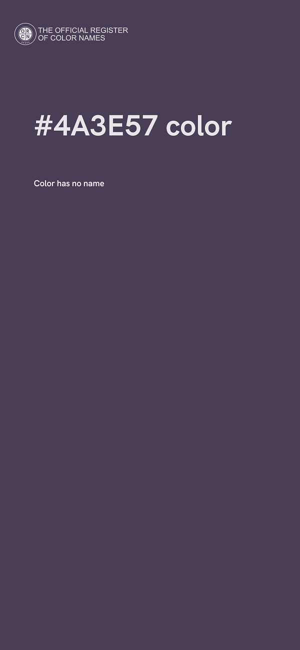 #4A3E57 color image
