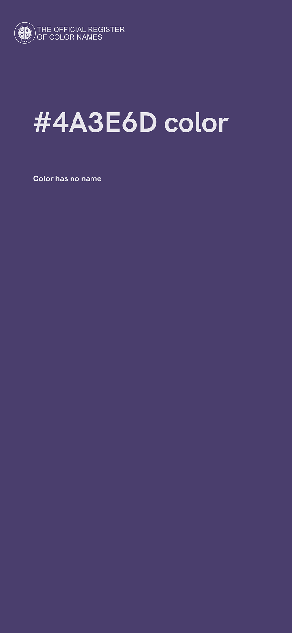 #4A3E6D color image