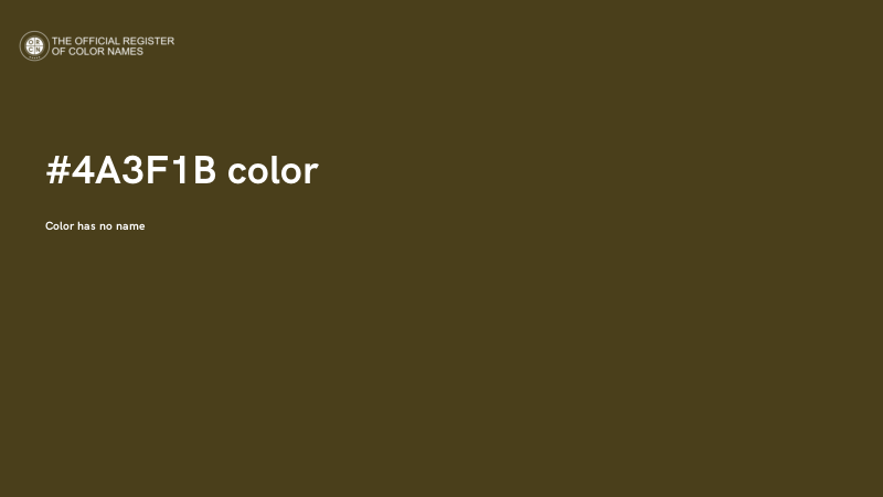 #4A3F1B color image