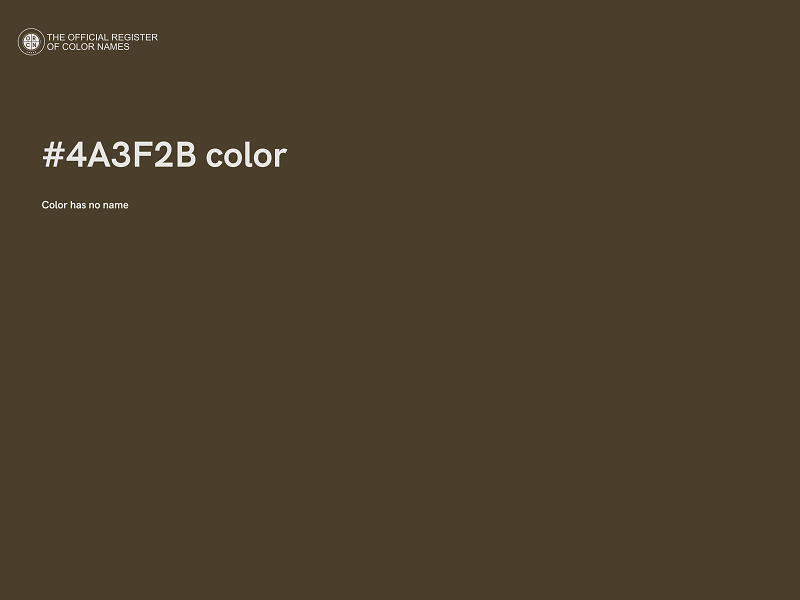 #4A3F2B color image