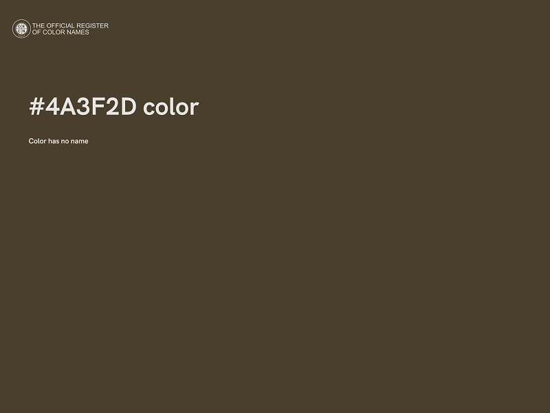 #4A3F2D color image