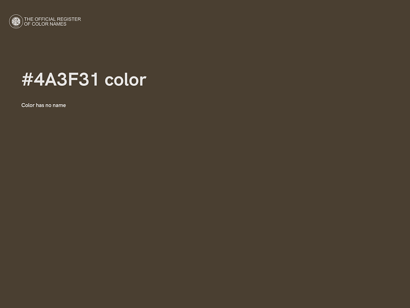 #4A3F31 color image