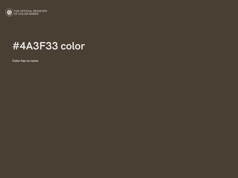 #4A3F33 color image