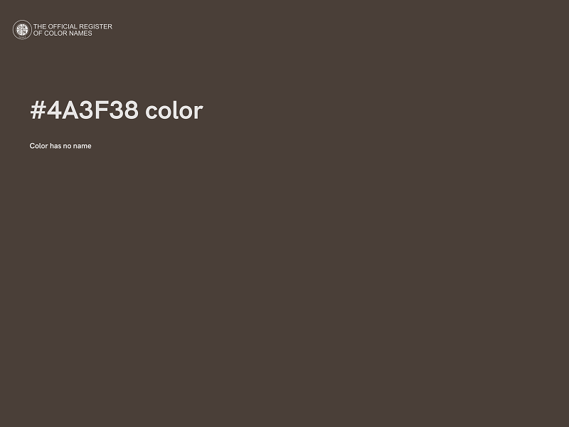 #4A3F38 color image