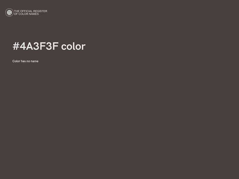 #4A3F3F color image